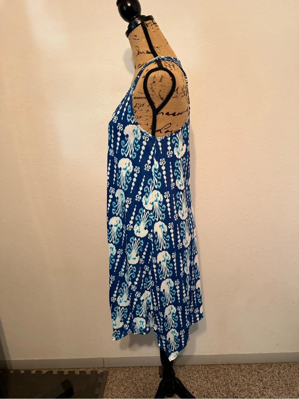 Blue Lily Pulitzer Melle Indigo Get In Line Tank Dress Small